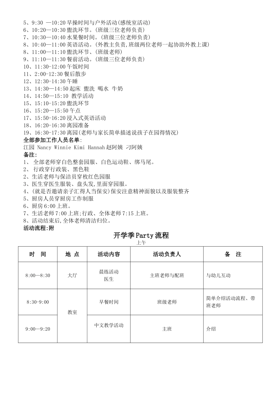 幼儿园开学方案_第2页