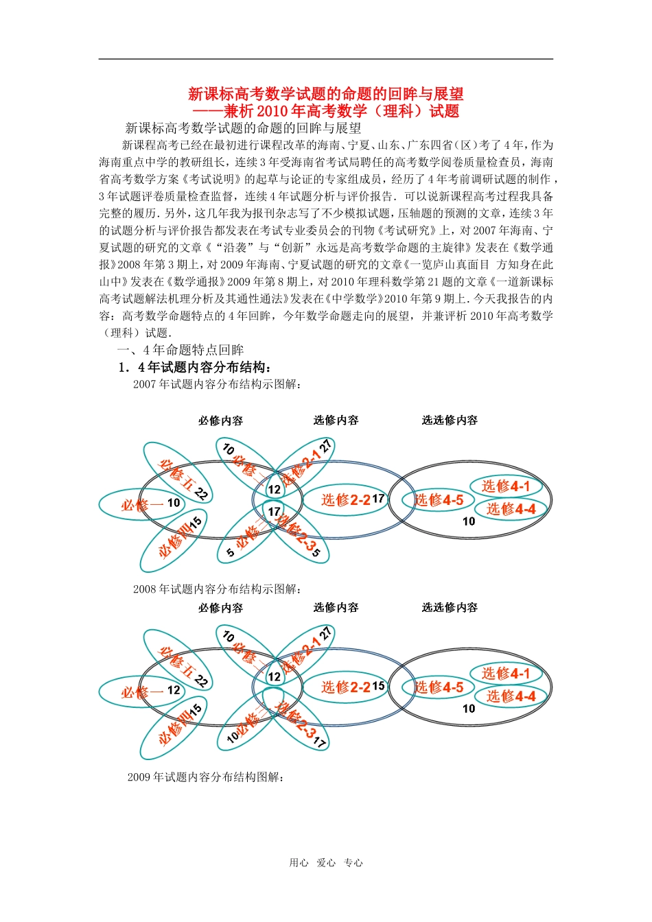 高考数学试题的命制的回眸与展望素材 新人教版_第1页