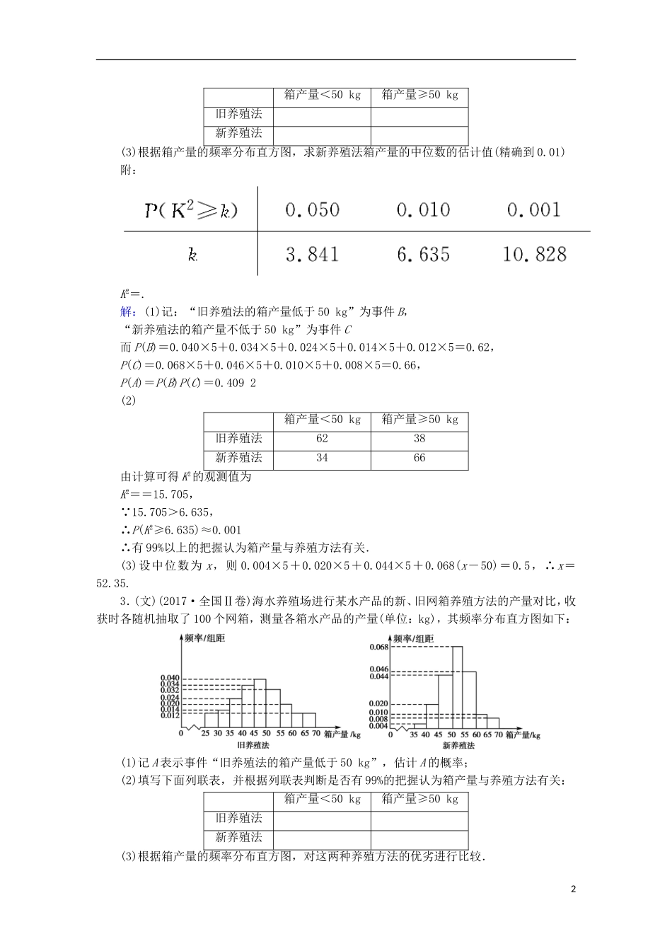 高考数学大二轮复习 层级二 专题六 概率与统计 第1讲 统计、统计案例教学案-人教版高三全册数学教学案_第2页
