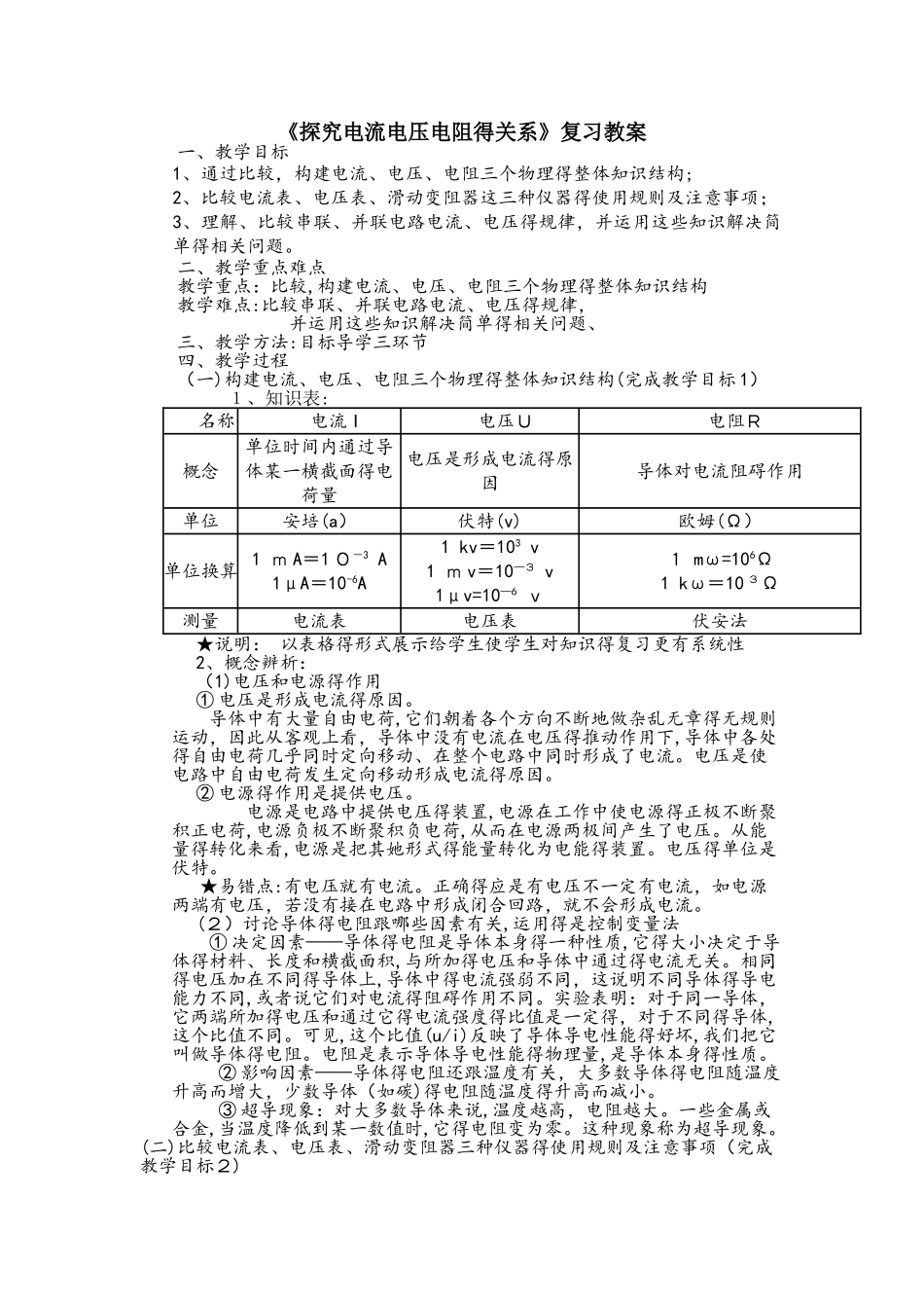 广东省龙峰中学九年级第一学期《电流电压电阻的关系》教学案例_第1页