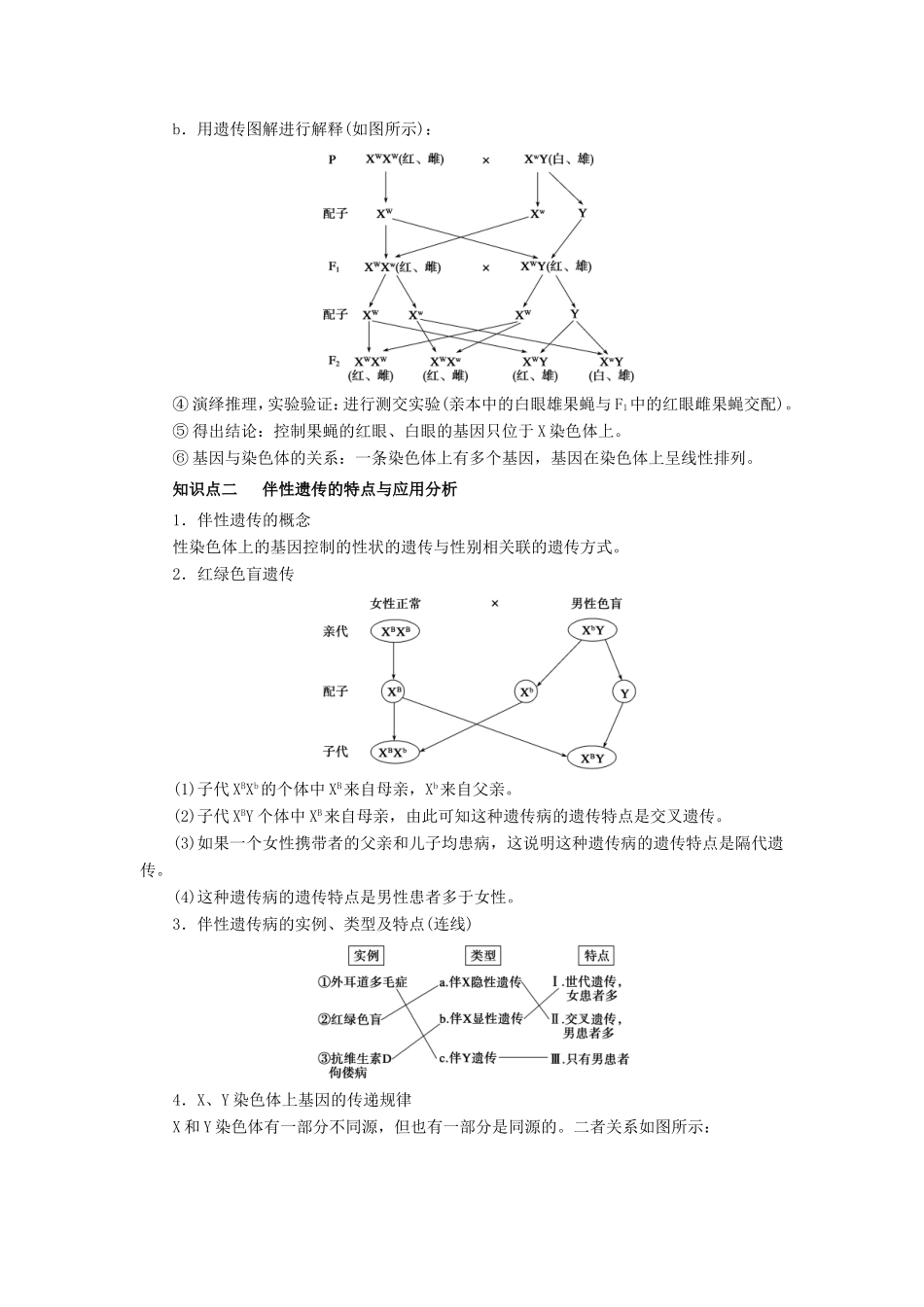 高考生物一轮复习 专题5.3 基因在染色体上、伴性遗传（讲）（含解析）-人教版高三全册生物教案_第2页