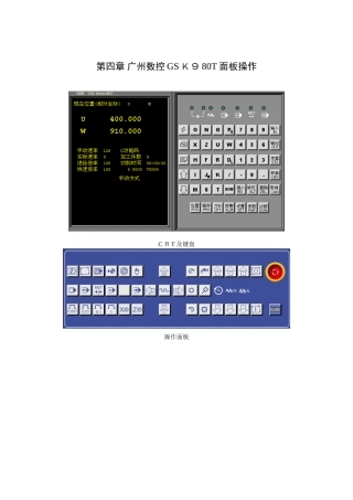 广州数控GSK980T面板操作
