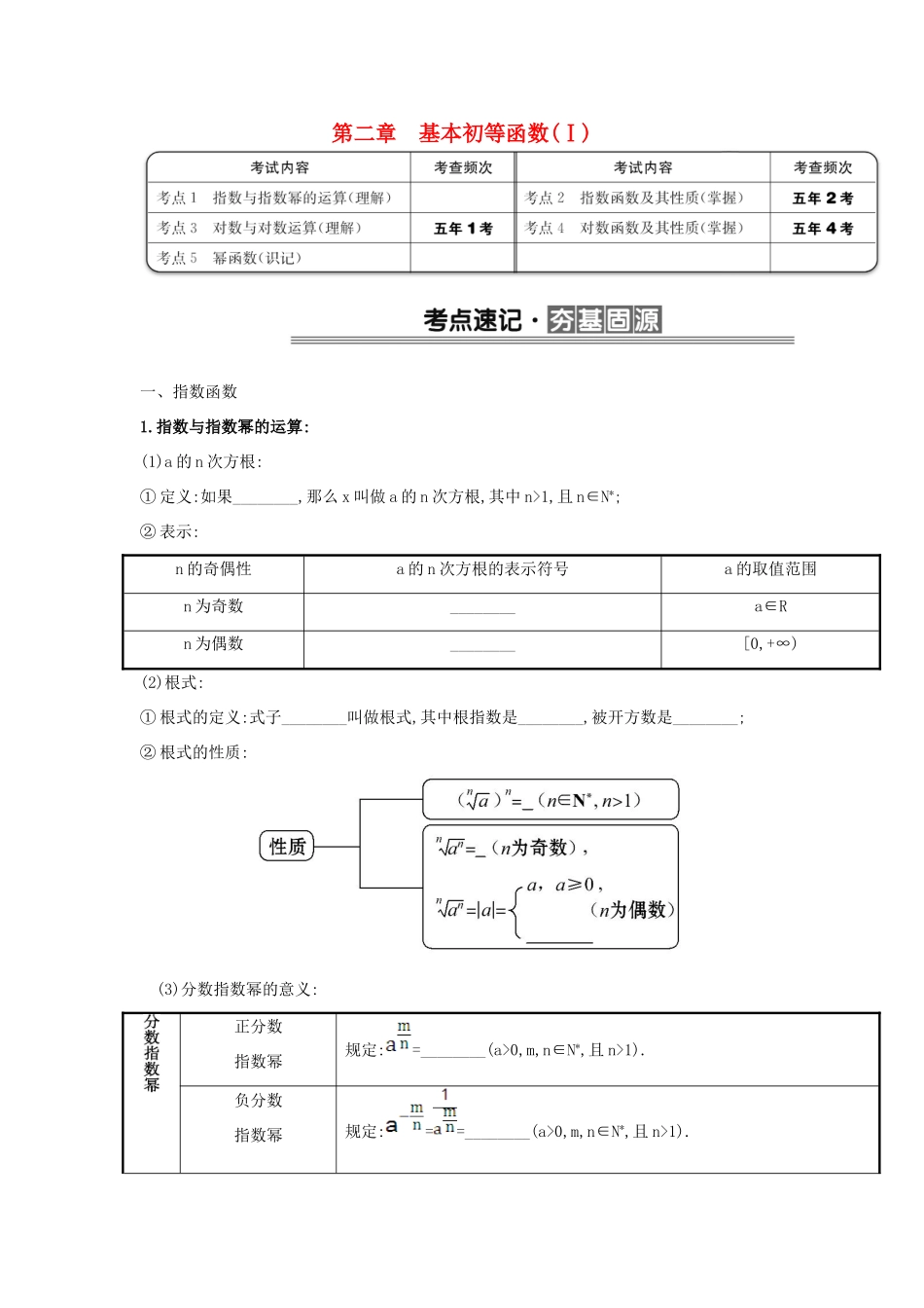 （全国版）高考数学一轮复习 第二章 基本初等函数（Ⅰ）学案 理-人教版高三全册数学学案_第1页