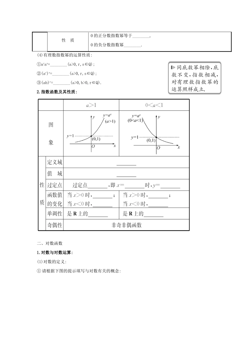 （全国版）高考数学一轮复习 第二章 基本初等函数（Ⅰ）学案 理-人教版高三全册数学学案_第2页