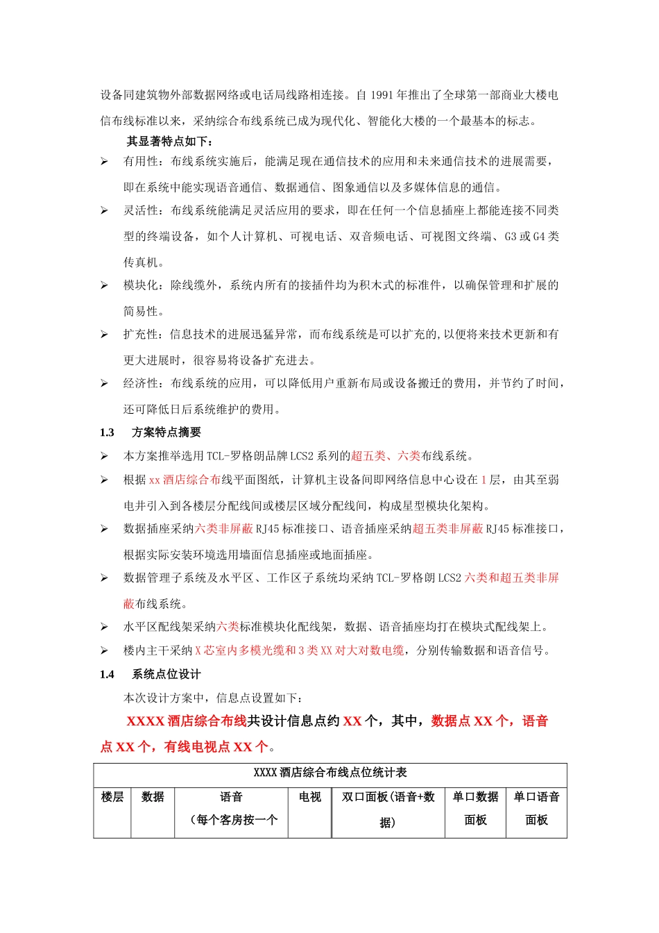 店酒综合布线设计方案全套--大学毕设论文_第3页