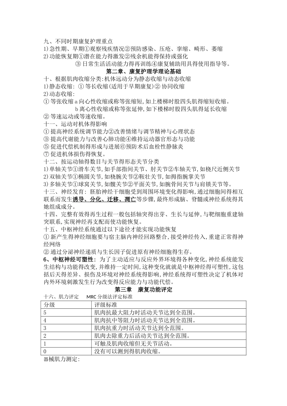 康复护理学重点_第2页