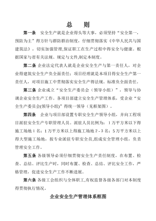 建筑公司安全生产管理规章制度及安全责任制