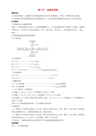 高考数学总复习 专题2.7 函数的图象导学案 理-人教版高三全册数学学案