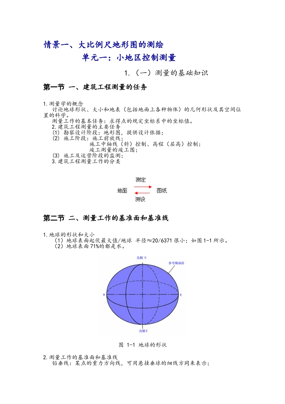 建筑工程测量--教案_第1页