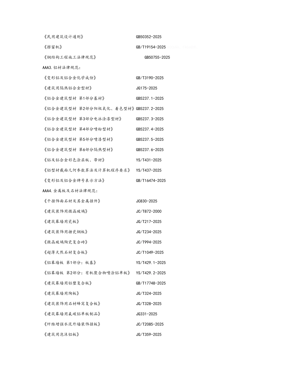 建筑幕墙规范列表_第2页