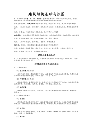 建筑结构基础与识图