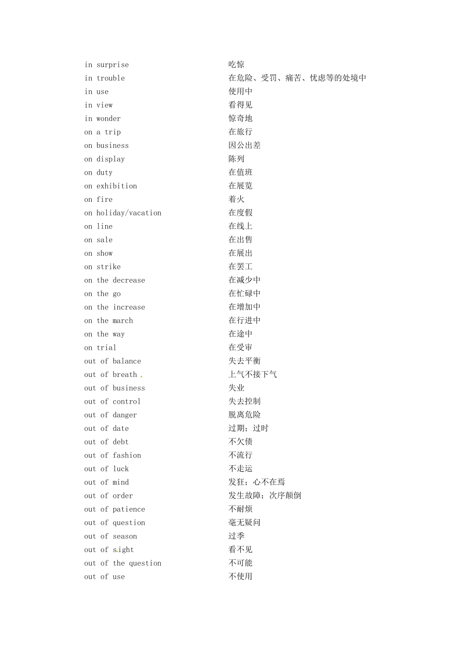 （全国卷）高三英语二轮复习 信心源于底气 考前一周知识清单（七）“介词短语”归纳-人教版高三全册英语素材_第2页