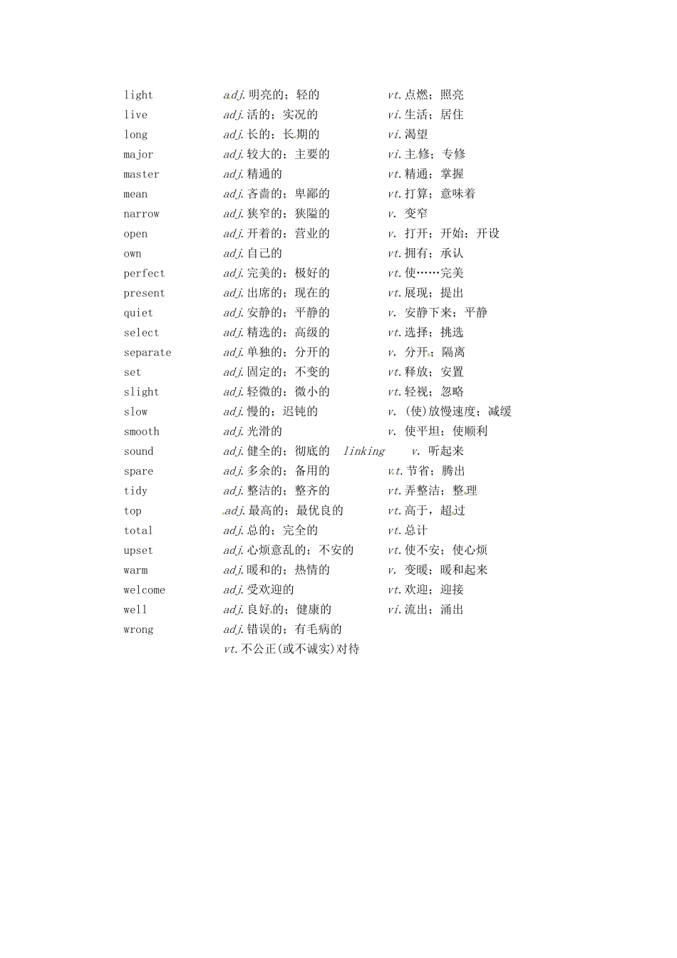 （全国卷）高三英语二轮复习 信心源于底气 考前一周知识清单（四）“形容词兼用作动词”类词汇集释-人教版高三全册英语素材_第2页