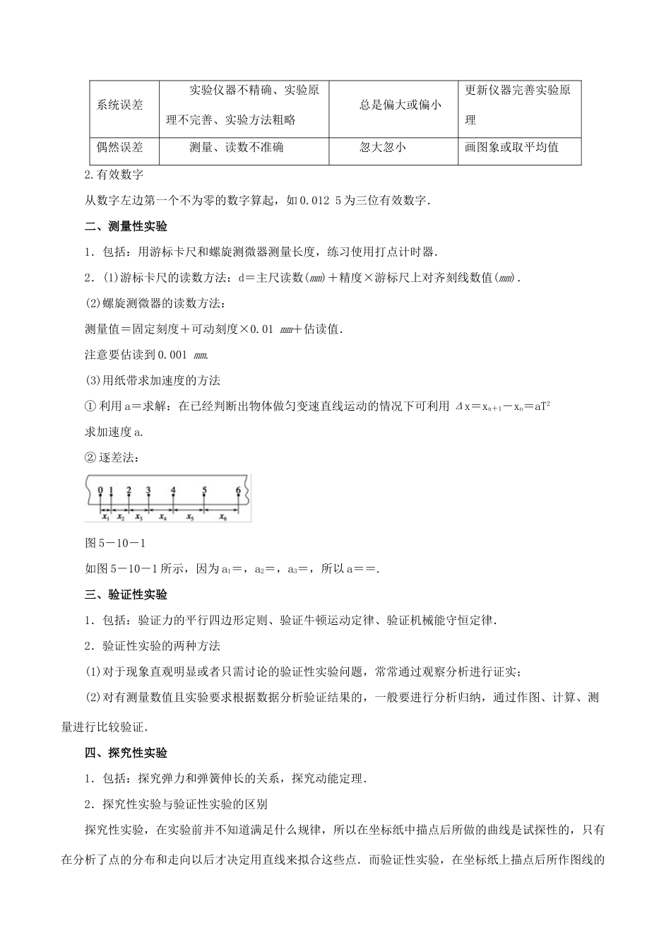 高考物理 考纲解读与热点难点突破 专题10 力学实验综合应用教学案-人教版高三全册物理教学案_第2页