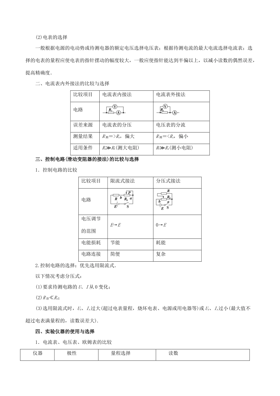 高考物理 考纲解读与热点难点突破 专题11 电学实验综合应用教学案-人教版高三全册物理教学案_第2页