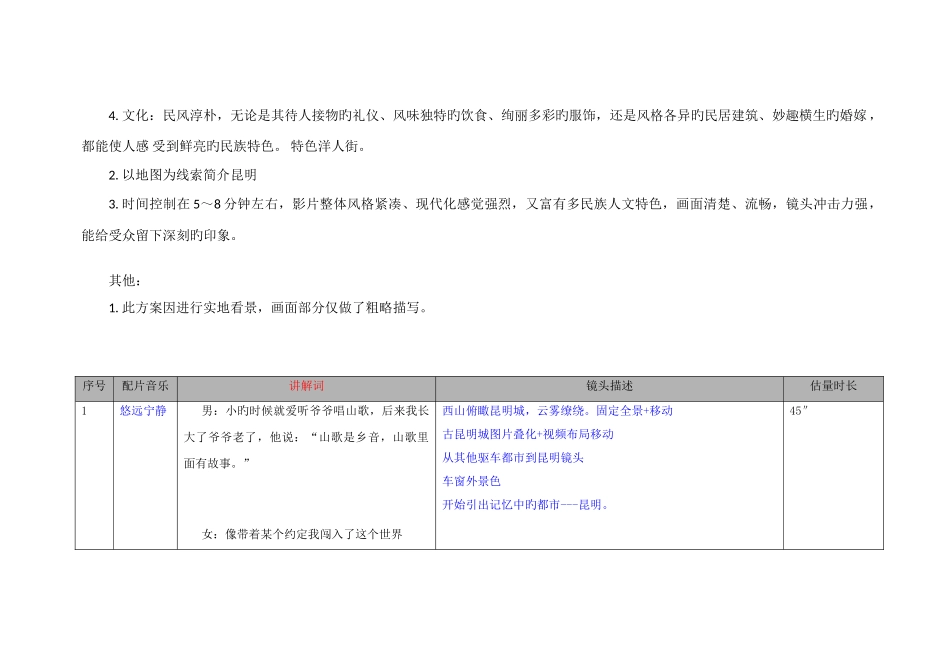 形象宣传片拍摄策划模板脚本_第3页