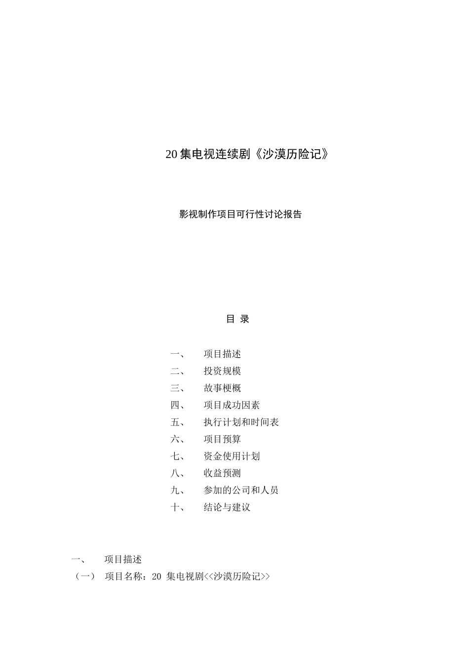 影视制作项目可行性研究报告_第3页