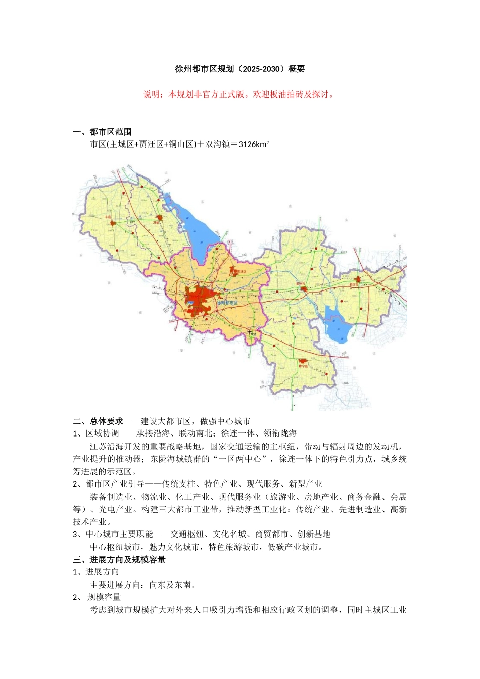 徐州都市区规划本科学位论文_第1页