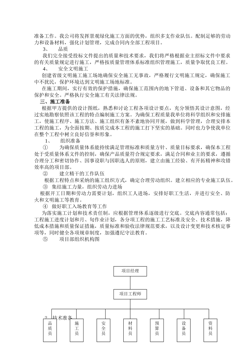 徐州市一期绿化工程二标段施工-组织设计方案-毕业论文_第2页