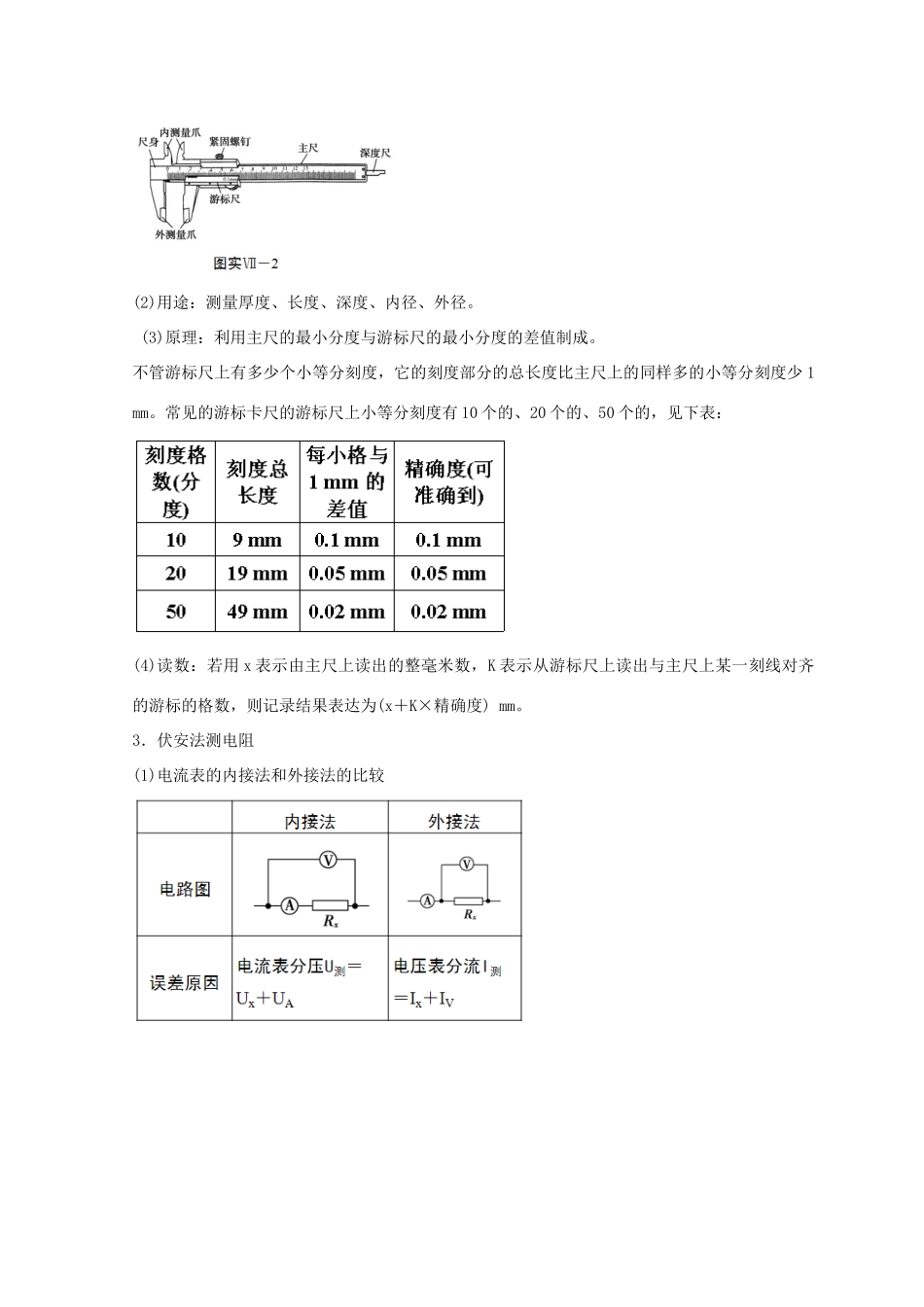 高考物理必考实验精细精讲 实验七 测定金属的电阻率学案-人教版高三全册物理学案_第2页