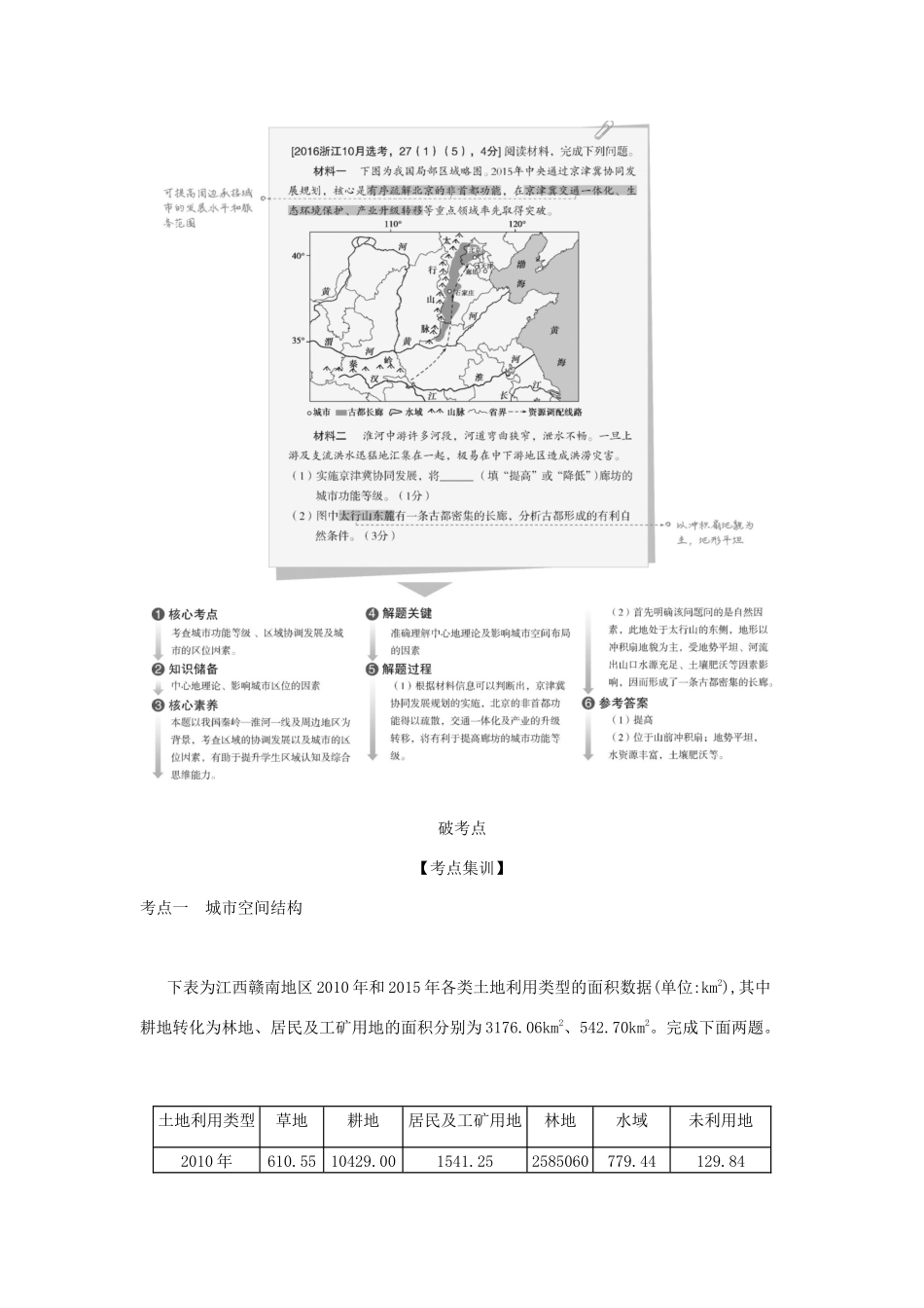 （5年高考3年模拟A版）浙江省高考地理总复习 专题七 城市与环境学案（含解析）-人教版高三全册地理学案_第3页