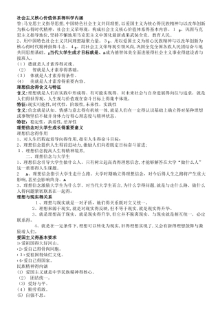 思想道德修养简答与论述题