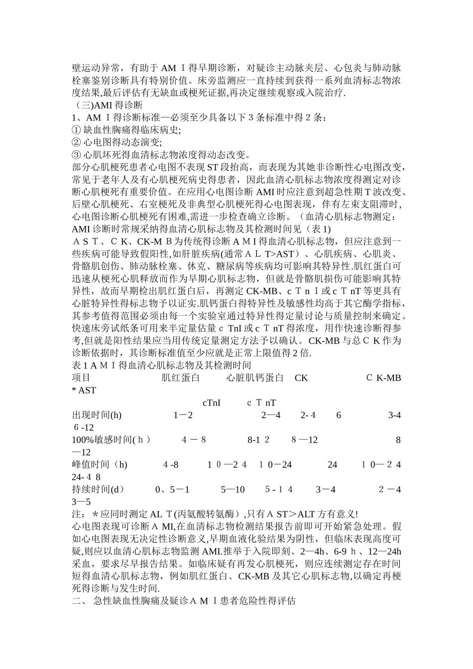 急性心肌梗死诊断和治疗指南_第2页