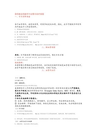 急性缺血性脑卒中血管内治疗