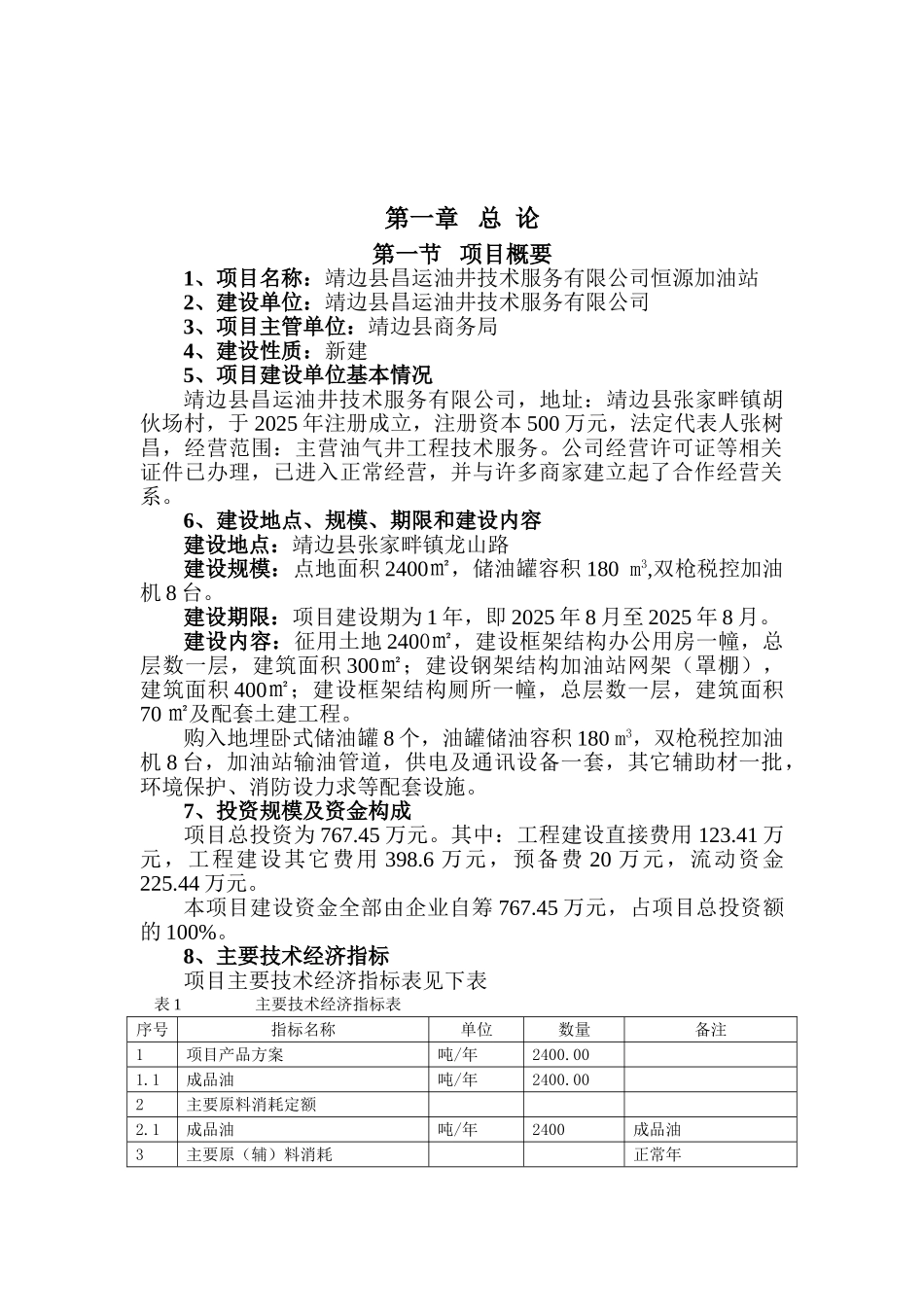 恒源加油站建设项目可行性研究报告_第2页