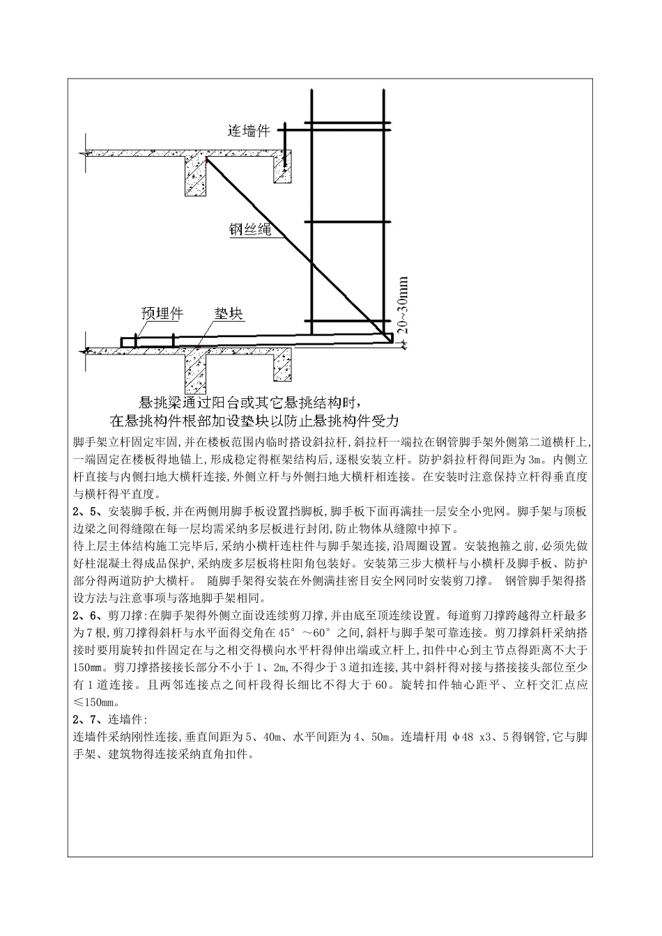 悬挑脚手架施工技术交底_第3页