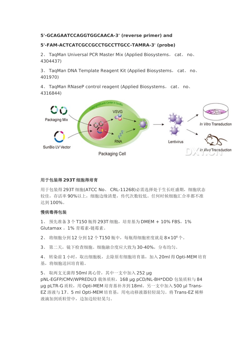慢病毒包装、浓缩、纯化、滴度实验步骤_第2页