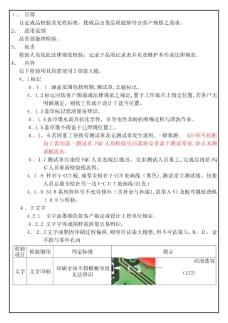 成品外观检验规范