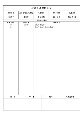 成品检验规范