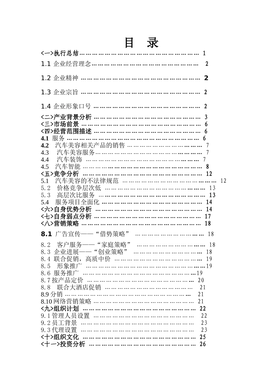 成立汽车美容发展责任有限公司商业策划书_第2页