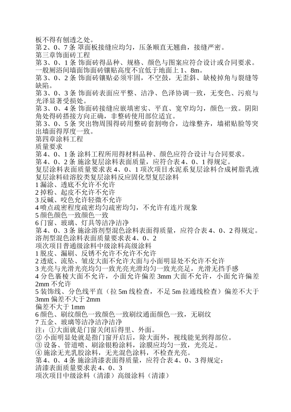 成都市家庭房屋装饰装修工程质量检验规定_第2页