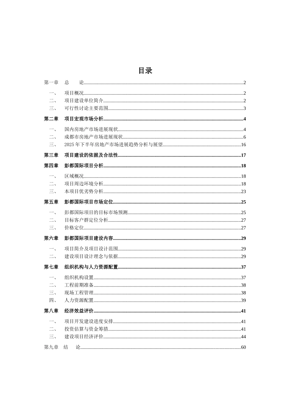成都彭都国际项目可行性研究报告_第2页