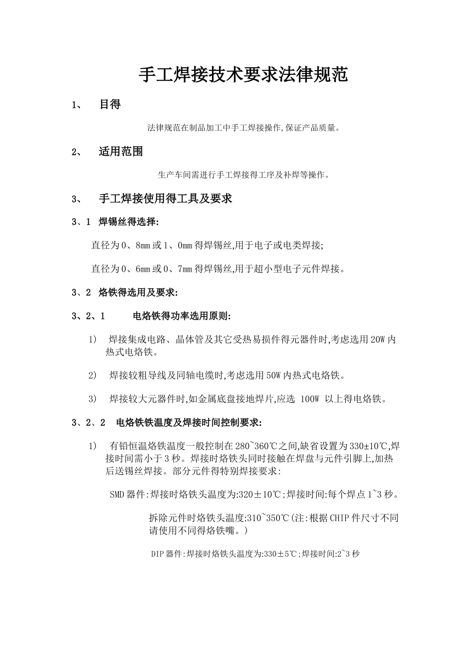 手工焊接技术要求规范_第1页