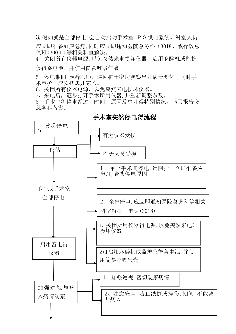 手术室一般停电的应急预案及流程_第2页