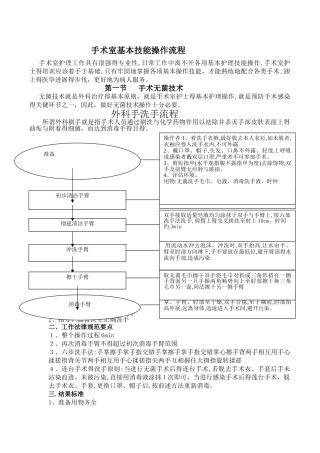 手术室基本技能操作流程