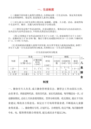 托幼机构卫生保健十项制度