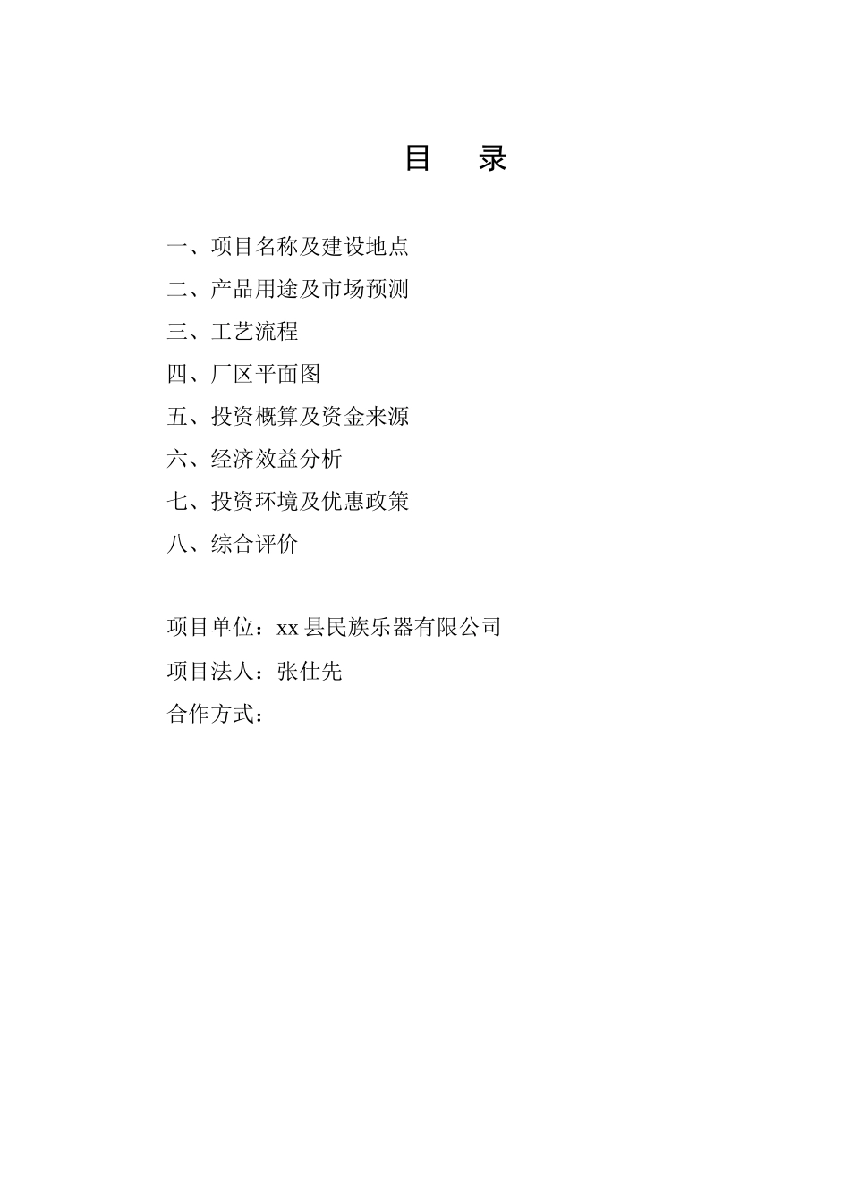 扩建民族乐器生产可行性研究报告_第2页