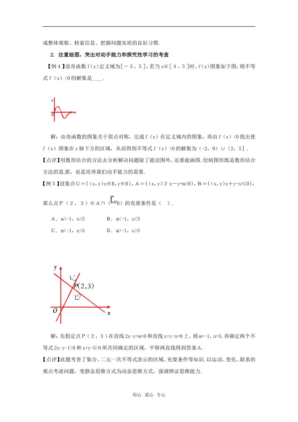 高考数学强档：数形结合的思想方法—高考题选讲素材新人教版_第3页