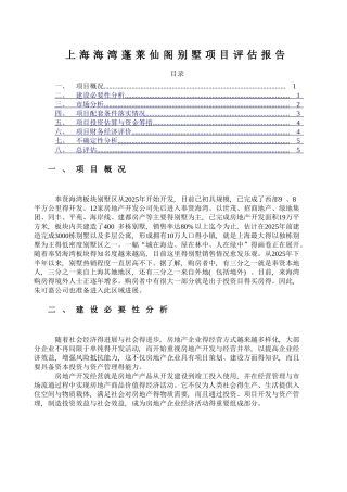 投资项目评估报告最终