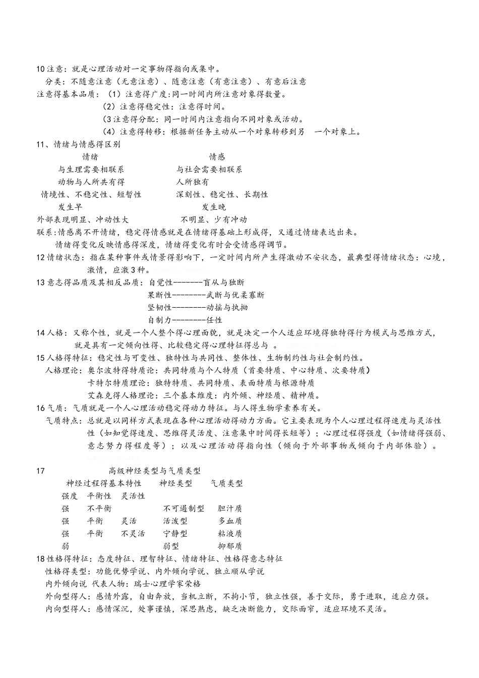 护理心理学 考试重点_第2页