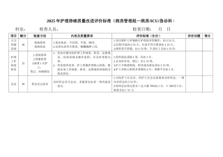 护理持续质量改进评价标准大学论文