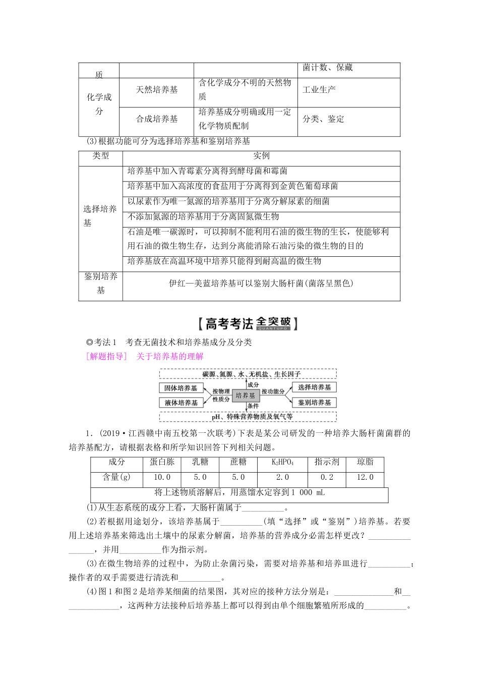 高考生物一轮复习 第1讲 无菌操作技术教学案 苏教版（选修1）-苏教版高三选修1生物教学案_第3页