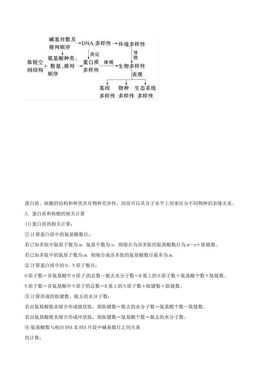 高考生物二轮复习 专题01 细胞的分子组成教学案-人教版高三全册生物教学案_第3页