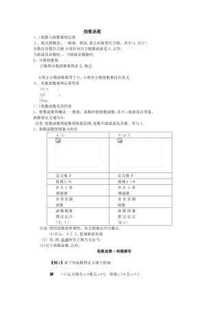 指数函数知识点总结