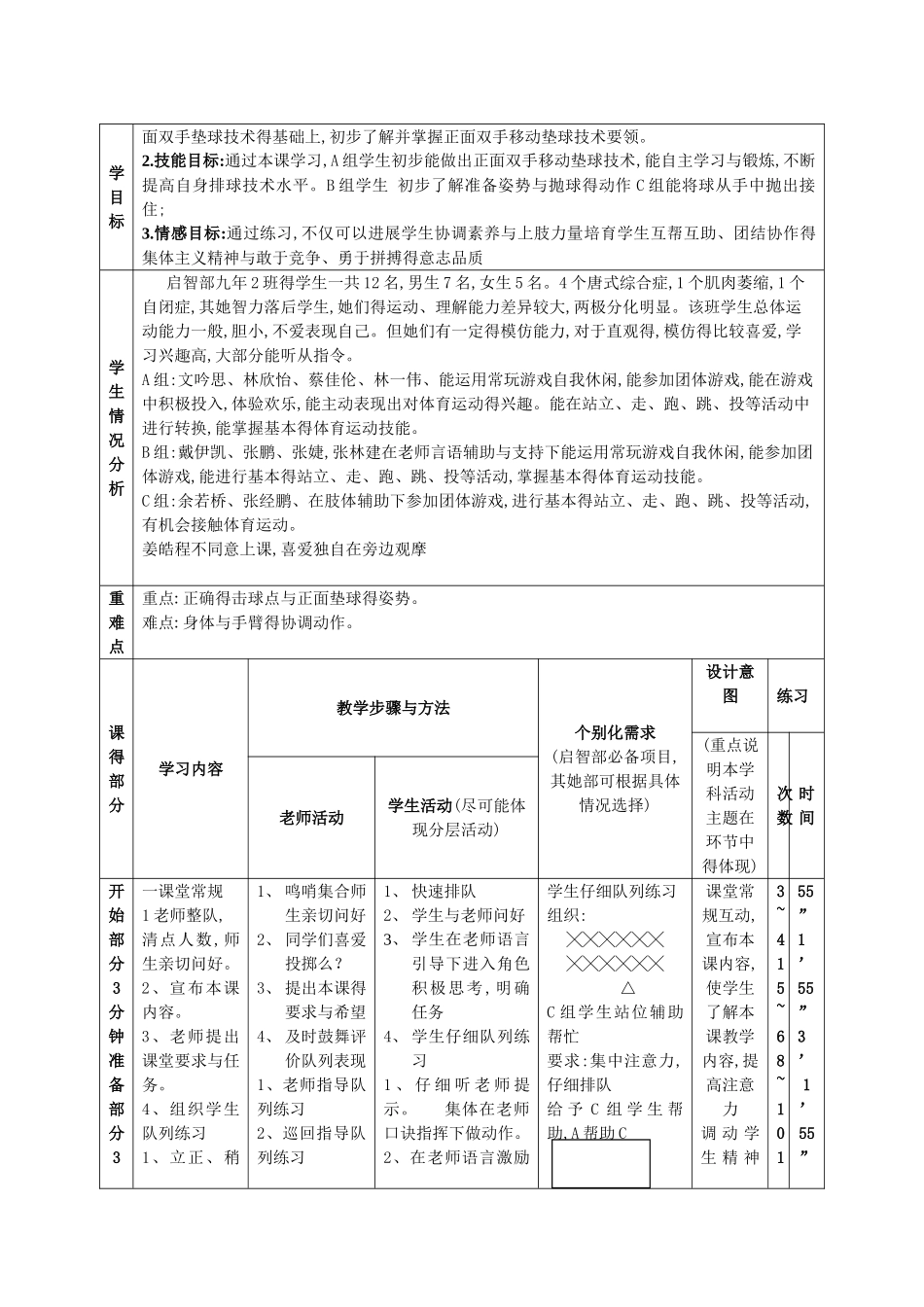 排球正面移动双手垫球_第3页