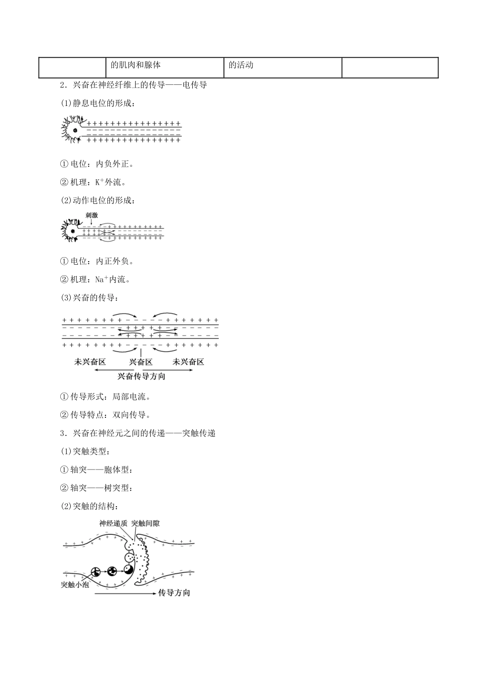 高考生物二轮复习 专题08 动物和人生命活动的调节教学案（含解析）-人教版高三全册生物教学案_第2页